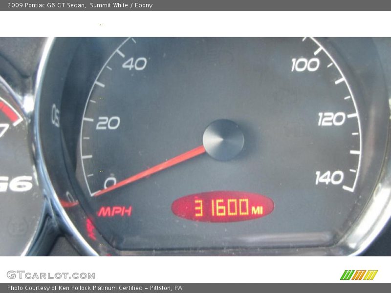 Summit White / Ebony 2009 Pontiac G6 GT Sedan
