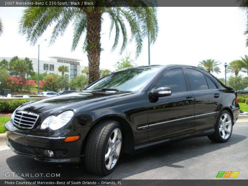 Black / Black 2007 Mercedes-Benz C 230 Sport