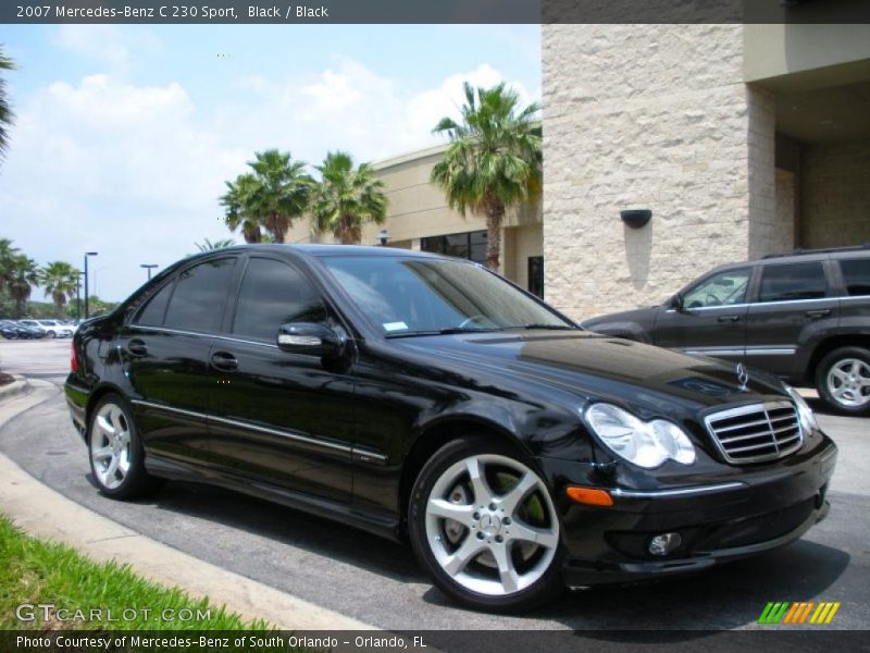Black / Black 2007 Mercedes-Benz C 230 Sport