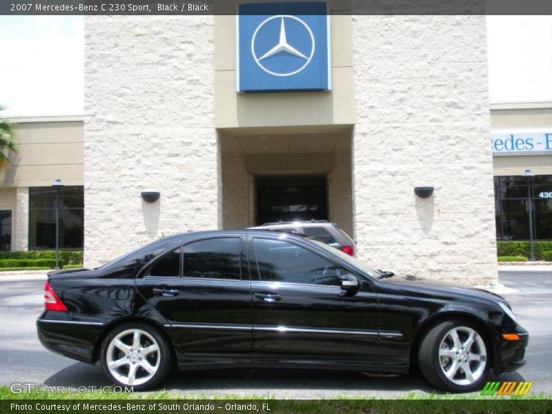 Black / Black 2007 Mercedes-Benz C 230 Sport