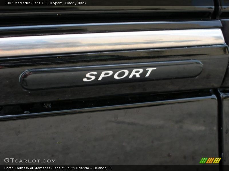 Black / Black 2007 Mercedes-Benz C 230 Sport