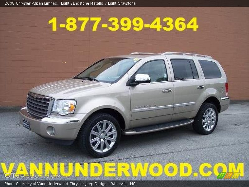 Light Sandstone Metallic / Light Graystone 2008 Chrysler Aspen Limited