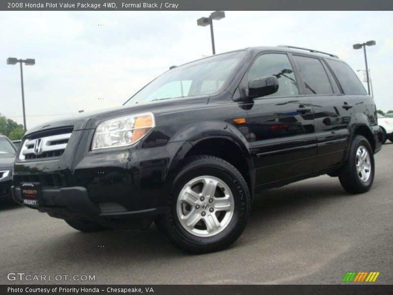 Formal Black / Gray 2008 Honda Pilot Value Package 4WD