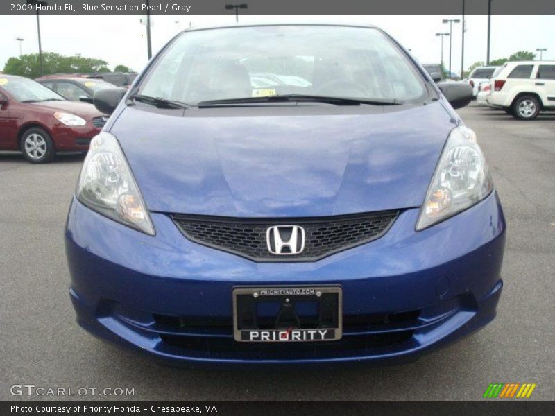 Blue Sensation Pearl / Gray 2009 Honda Fit