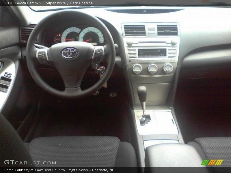 Super White / Dark Charcoal 2010 Toyota Camry SE