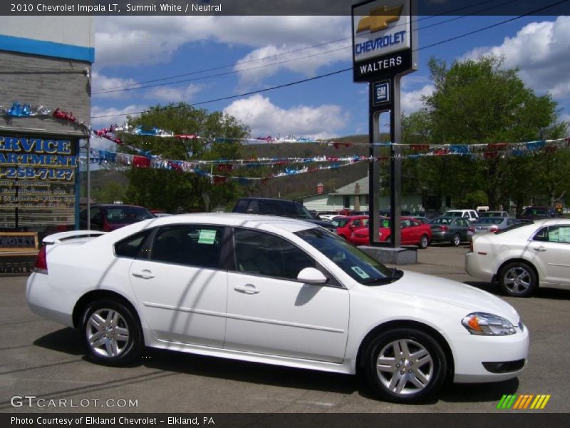 Summit White / Neutral 2010 Chevrolet Impala LT