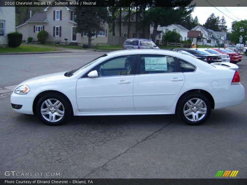 Summit White / Neutral 2010 Chevrolet Impala LT