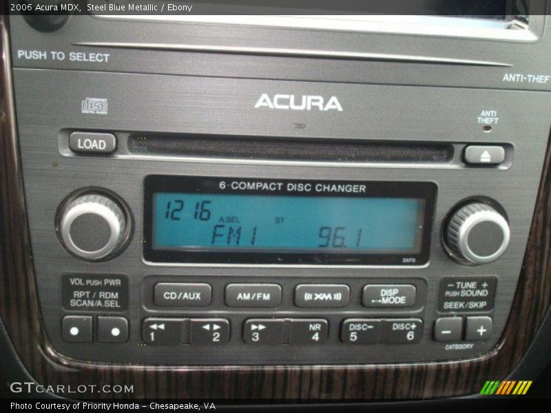 Steel Blue Metallic / Ebony 2006 Acura MDX