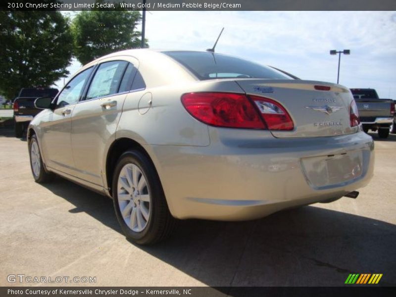 White Gold / Medium Pebble Beige/Cream 2010 Chrysler Sebring Limited Sedan