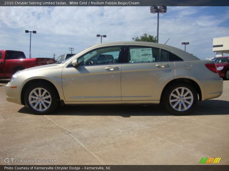 White Gold / Medium Pebble Beige/Cream 2010 Chrysler Sebring Limited Sedan