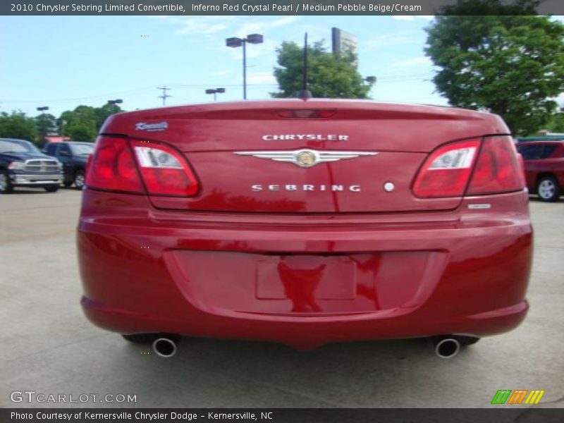 Inferno Red Crystal Pearl / Medium Pebble Beige/Cream 2010 Chrysler Sebring Limited Convertible