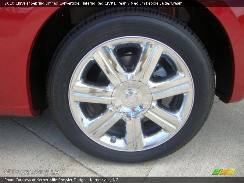 Inferno Red Crystal Pearl / Medium Pebble Beige/Cream 2010 Chrysler Sebring Limited Convertible