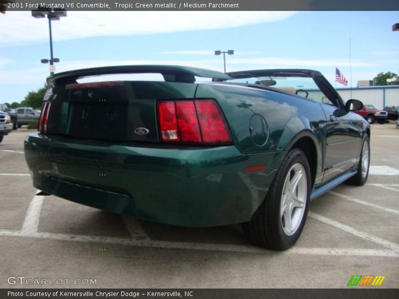 Tropic Green metallic / Medium Parchment 2001 Ford Mustang V6 Convertible
