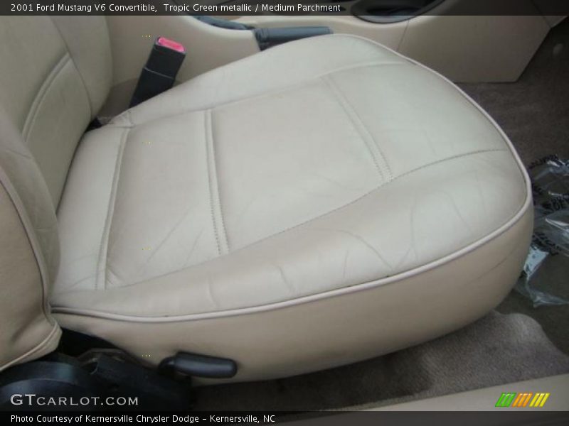 Tropic Green metallic / Medium Parchment 2001 Ford Mustang V6 Convertible