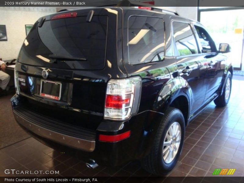 Black / Black 2009 Mercury Mariner Premier