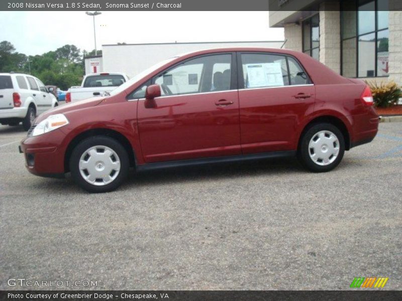 Sonoma Sunset / Charcoal 2008 Nissan Versa 1.8 S Sedan