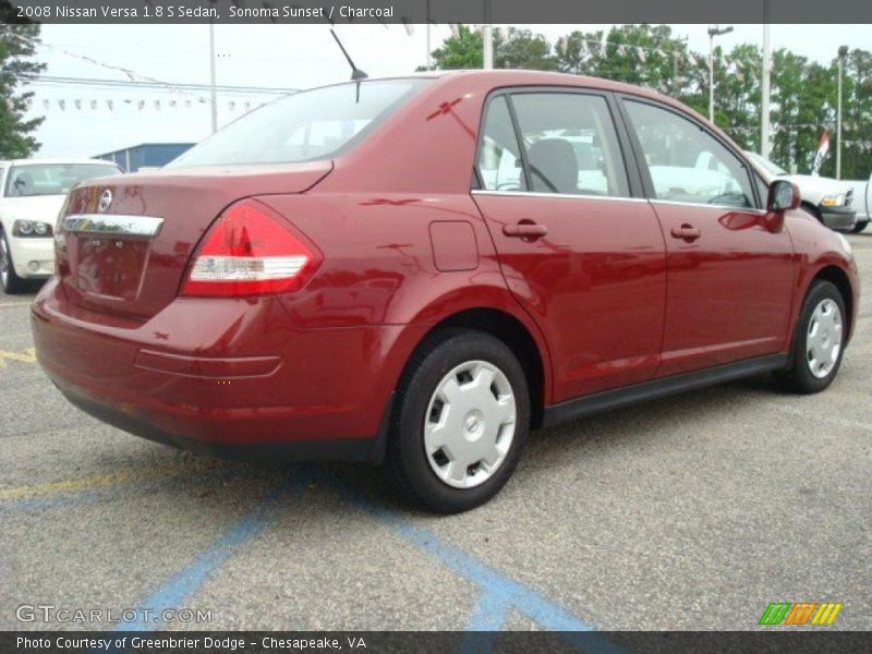 Sonoma Sunset / Charcoal 2008 Nissan Versa 1.8 S Sedan