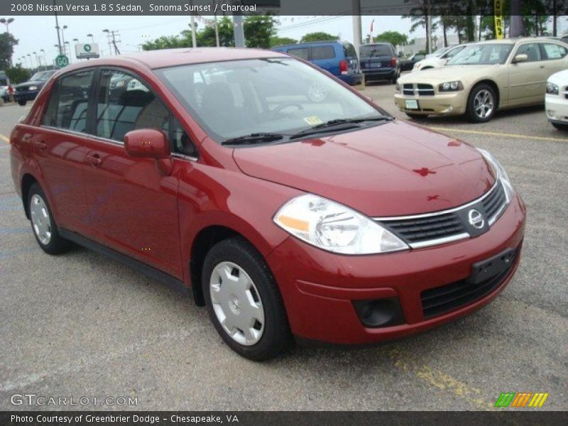 Sonoma Sunset / Charcoal 2008 Nissan Versa 1.8 S Sedan