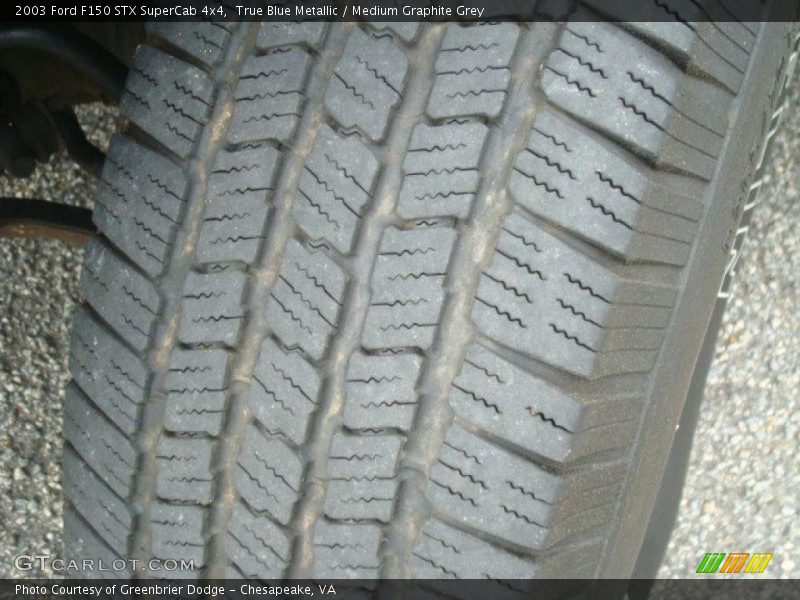 True Blue Metallic / Medium Graphite Grey 2003 Ford F150 STX SuperCab 4x4