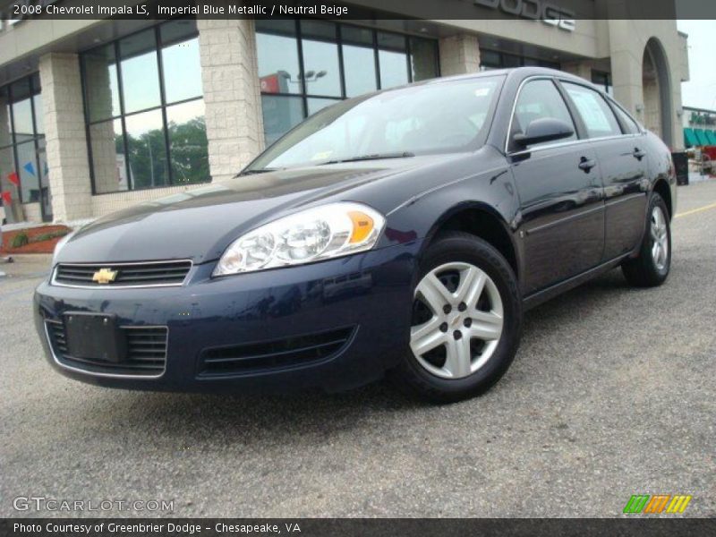 Imperial Blue Metallic / Neutral Beige 2008 Chevrolet Impala LS