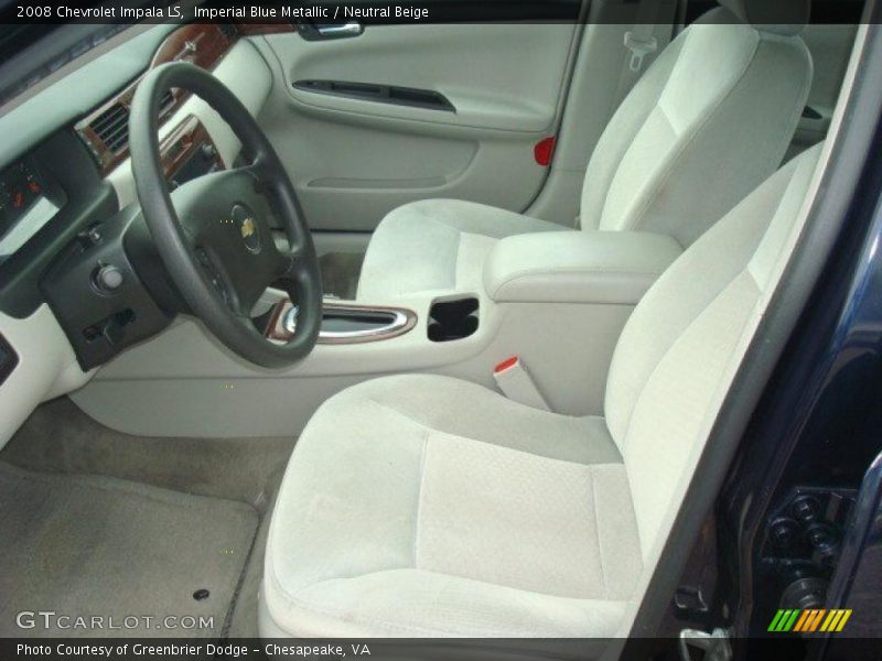 Imperial Blue Metallic / Neutral Beige 2008 Chevrolet Impala LS