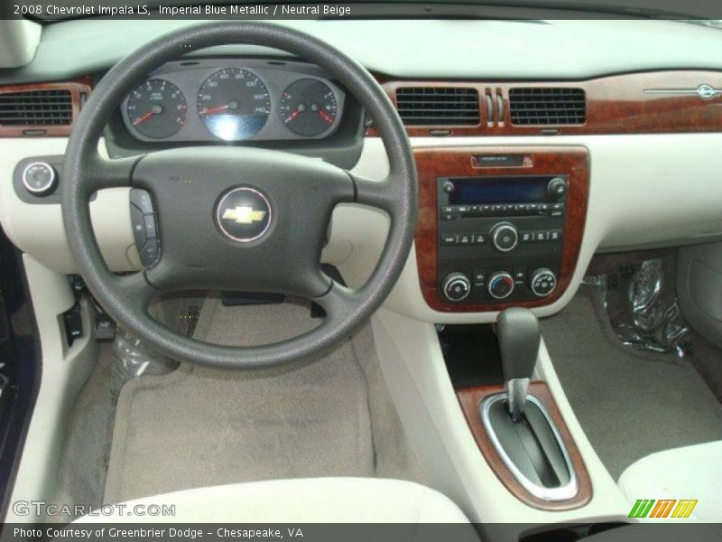 Imperial Blue Metallic / Neutral Beige 2008 Chevrolet Impala LS