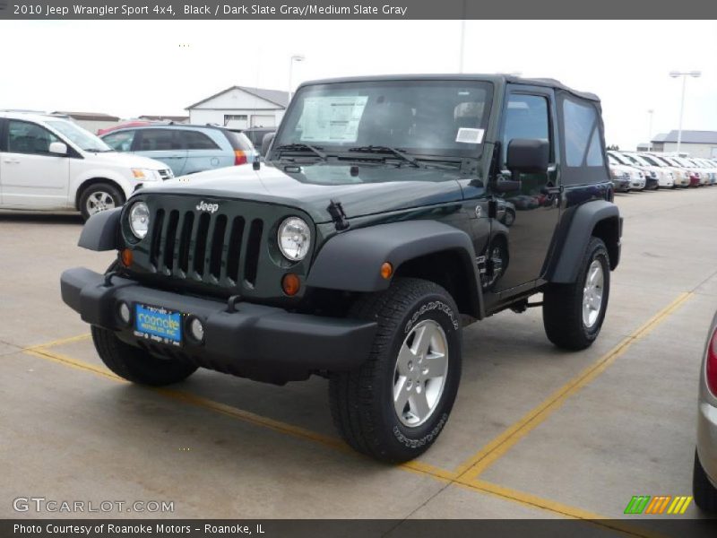 Black / Dark Slate Gray/Medium Slate Gray 2010 Jeep Wrangler Sport 4x4
