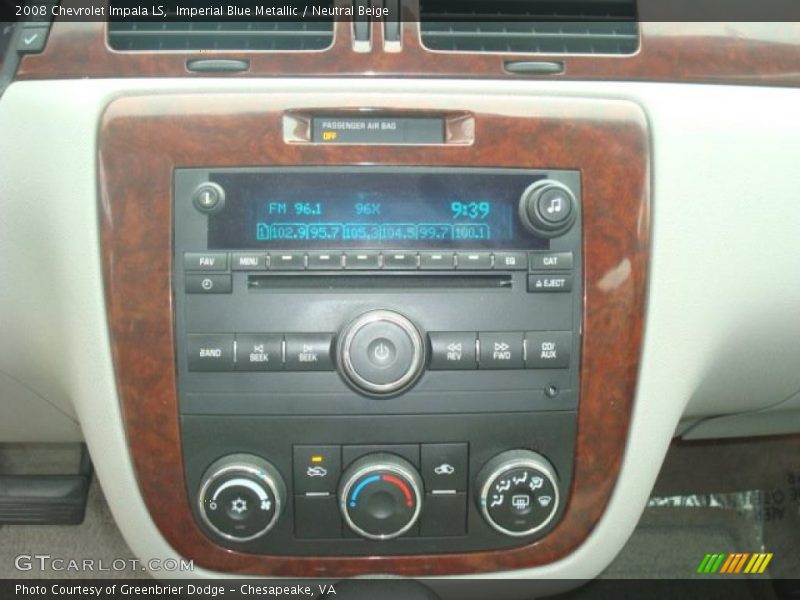 Imperial Blue Metallic / Neutral Beige 2008 Chevrolet Impala LS