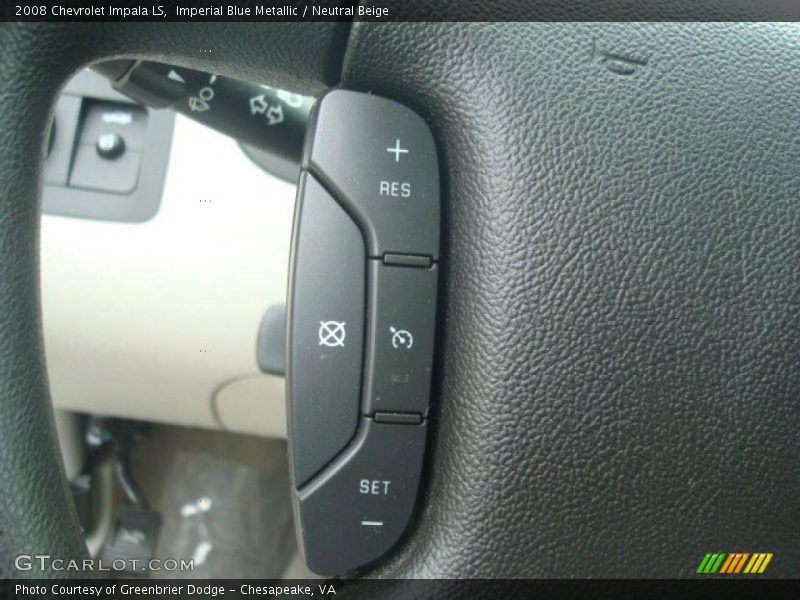 Imperial Blue Metallic / Neutral Beige 2008 Chevrolet Impala LS