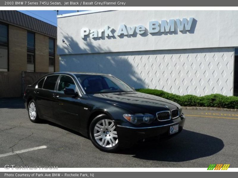 Jet Black / Basalt Grey/Flannel Grey 2003 BMW 7 Series 745Li Sedan