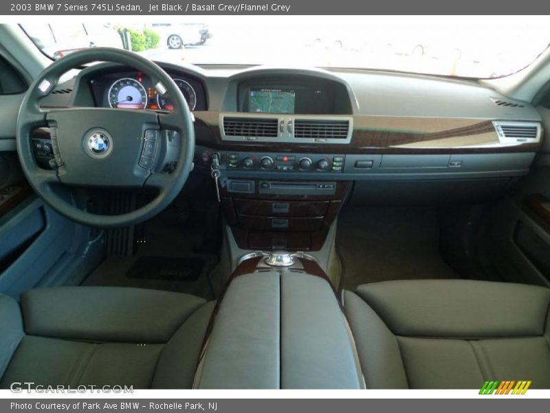Jet Black / Basalt Grey/Flannel Grey 2003 BMW 7 Series 745Li Sedan