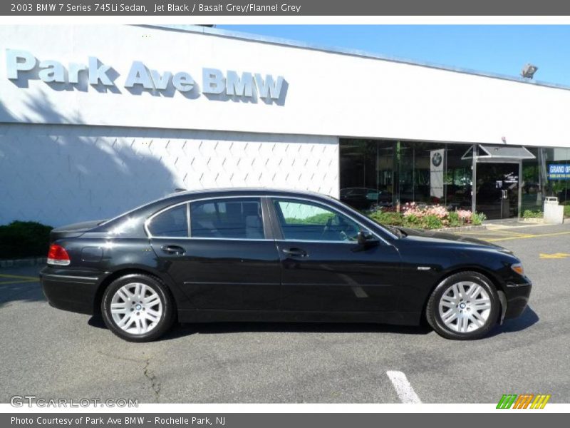 Jet Black / Basalt Grey/Flannel Grey 2003 BMW 7 Series 745Li Sedan