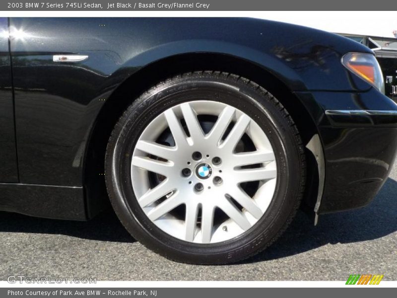 Jet Black / Basalt Grey/Flannel Grey 2003 BMW 7 Series 745Li Sedan