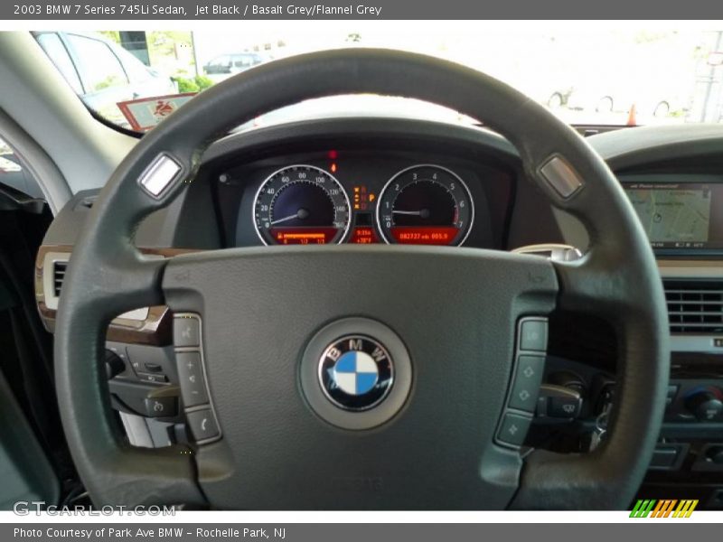 Jet Black / Basalt Grey/Flannel Grey 2003 BMW 7 Series 745Li Sedan