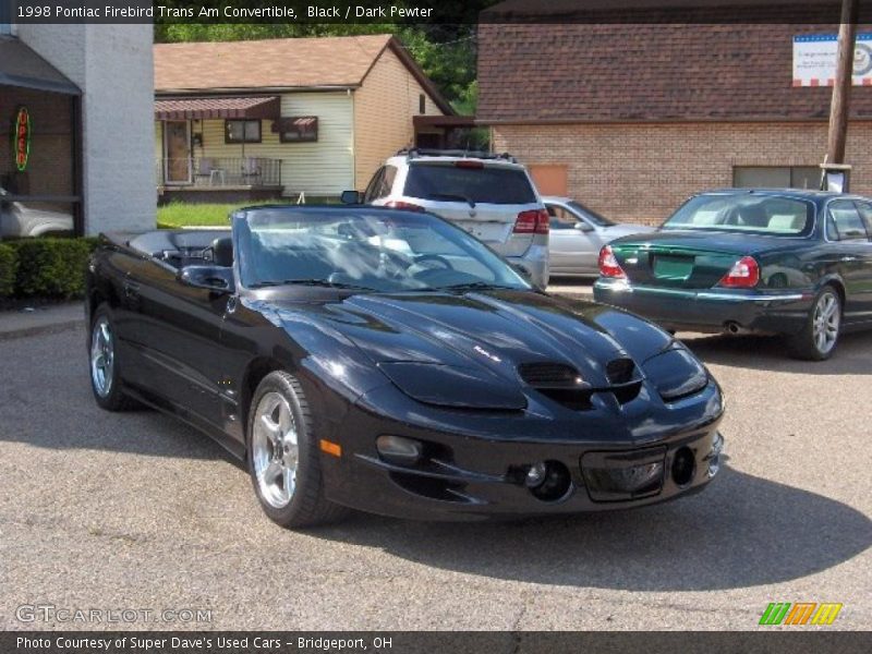 Black / Dark Pewter 1998 Pontiac Firebird Trans Am Convertible