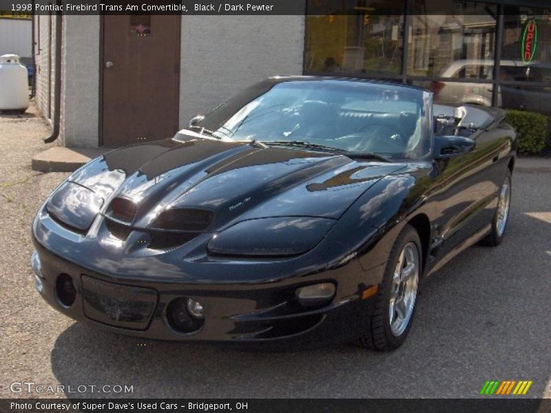 Black / Dark Pewter 1998 Pontiac Firebird Trans Am Convertible