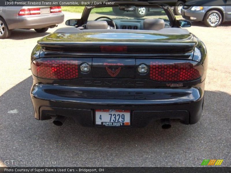 Black / Dark Pewter 1998 Pontiac Firebird Trans Am Convertible