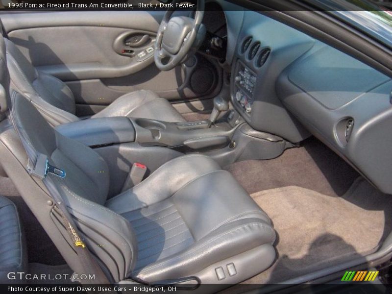 Black / Dark Pewter 1998 Pontiac Firebird Trans Am Convertible