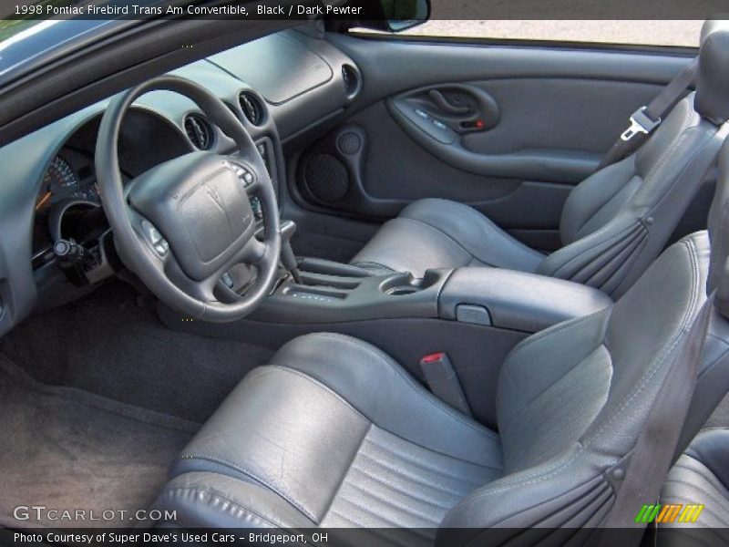 Black / Dark Pewter 1998 Pontiac Firebird Trans Am Convertible