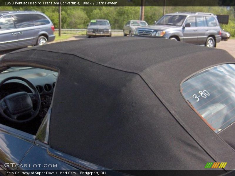 Black / Dark Pewter 1998 Pontiac Firebird Trans Am Convertible