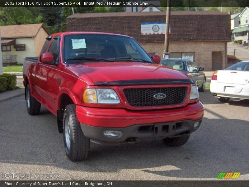 Bright Red / Medium Graphite Grey 2003 Ford F150 XLT Sport SuperCab 4x4