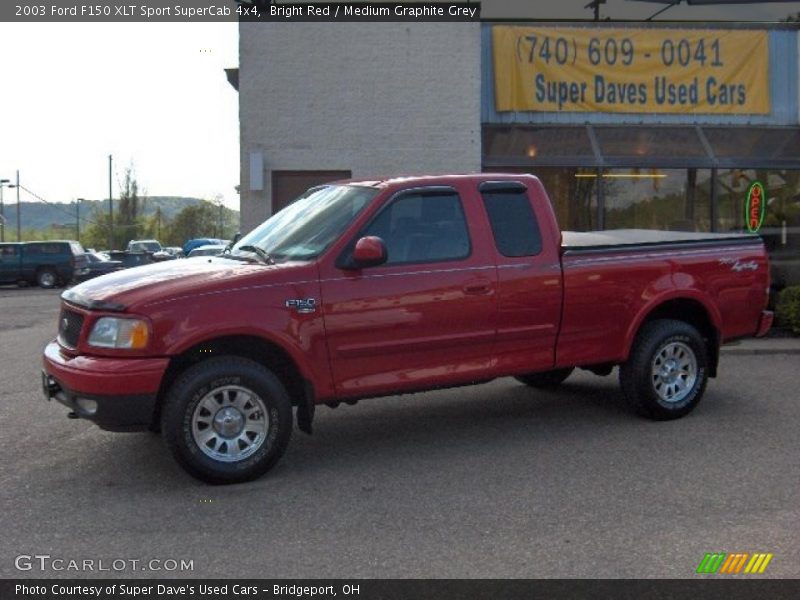 Bright Red / Medium Graphite Grey 2003 Ford F150 XLT Sport SuperCab 4x4