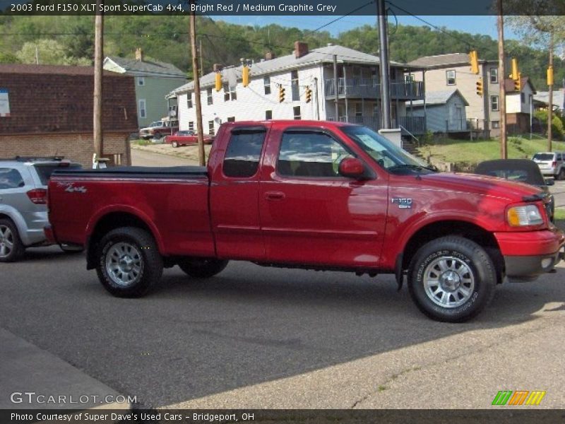 Bright Red / Medium Graphite Grey 2003 Ford F150 XLT Sport SuperCab 4x4