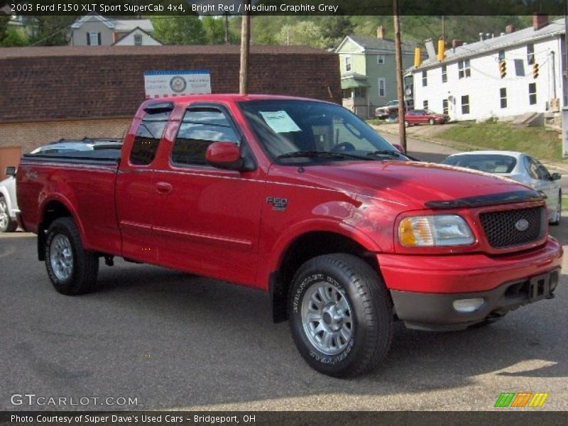 Bright Red / Medium Graphite Grey 2003 Ford F150 XLT Sport SuperCab 4x4