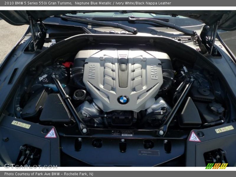 Neptune Blue Metallic / Ivory White/Black Nappa Leather 2010 BMW 5 Series 550i Gran Turismo