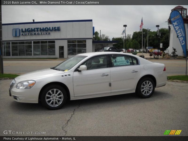 White Diamond Tri-Coat / Cocoa/Cashmere 2010 Buick Lucerne CXL