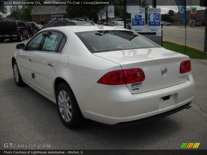 White Diamond Tri-Coat / Cocoa/Cashmere 2010 Buick Lucerne CXL
