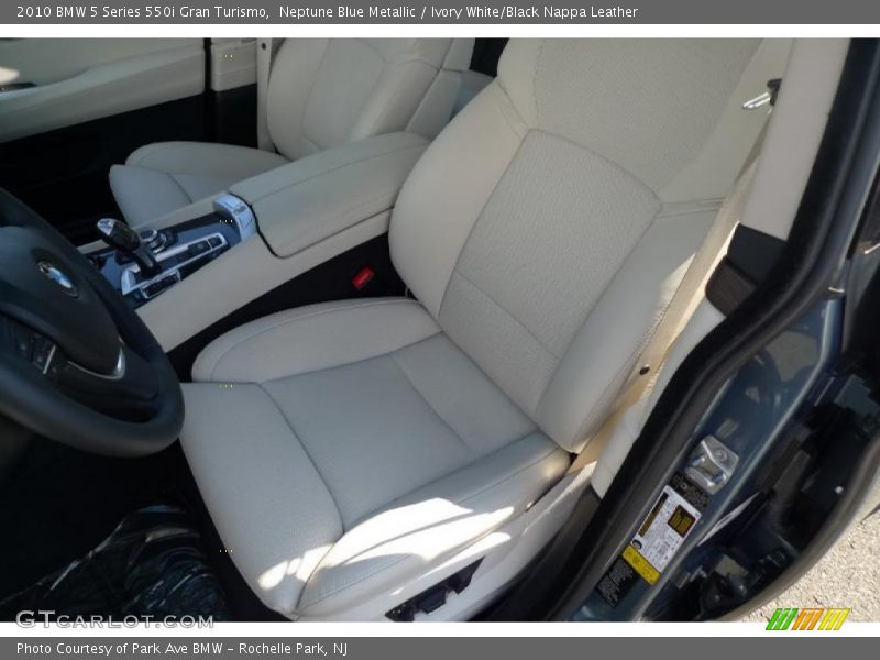Neptune Blue Metallic / Ivory White/Black Nappa Leather 2010 BMW 5 Series 550i Gran Turismo