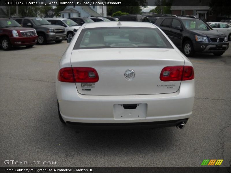 White Diamond Tri-Coat / Cocoa/Cashmere 2010 Buick Lucerne CXL