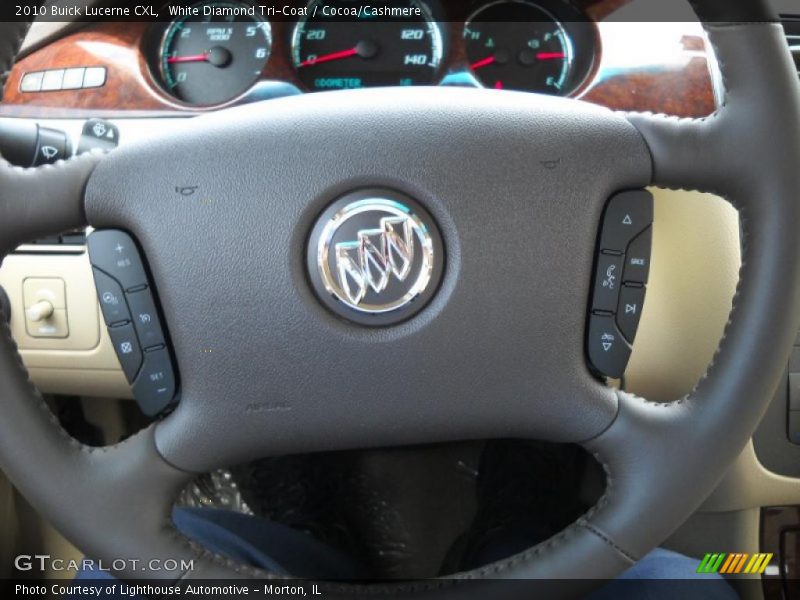 White Diamond Tri-Coat / Cocoa/Cashmere 2010 Buick Lucerne CXL